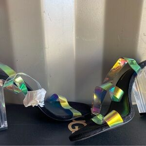 Olivia Women's Holographic Heels - Black